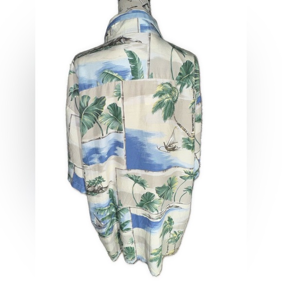 Pierre Cardin Hawaii button up men’s size XL tall NWT - Picture 4 of 7